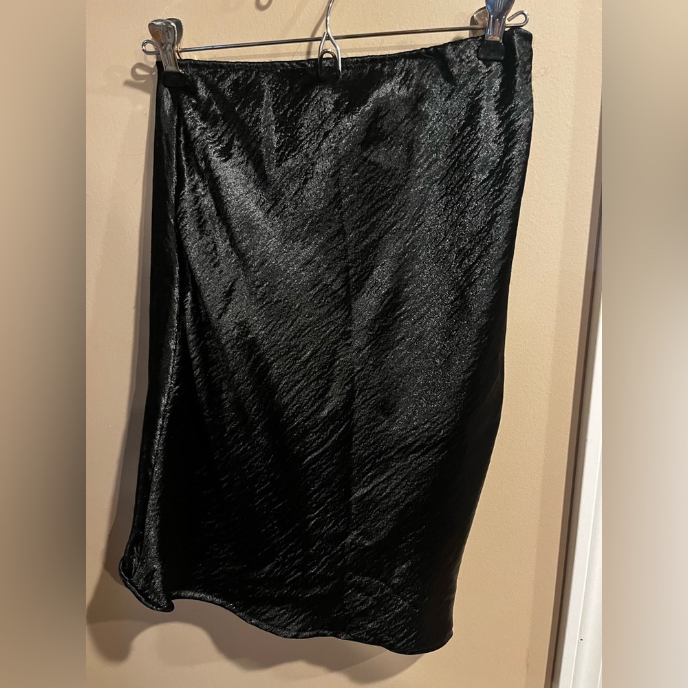 Black silky, shiny Skirt/Size Small, brand: Poof New❤️York